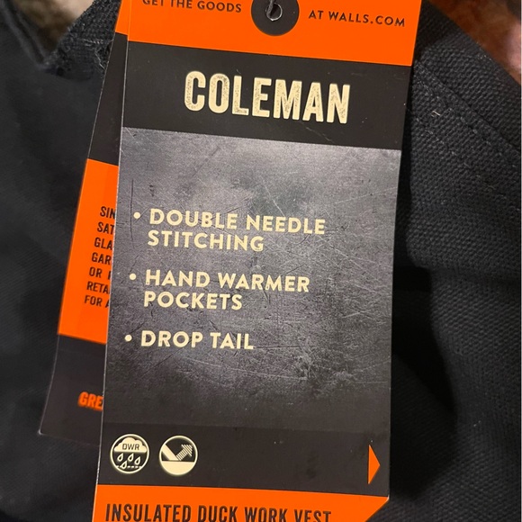 WALLS Men's Black COLEMAN Duck Sherpa Lined Full Zip Work Vest US LARGE - Picture 8 of 11